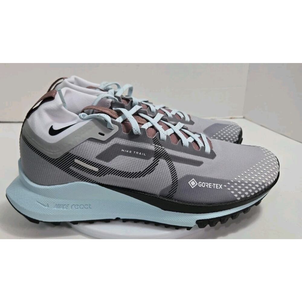Women Nike React Pegasus Trail 4 GTX Smoke Grey Shoe Goretex DJ7929-005 Size 9.5